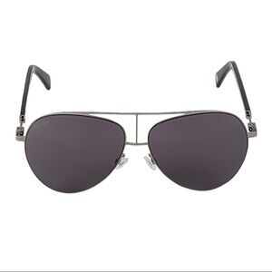 NEW Balmain 59MM Aviator Sunglasses silver black